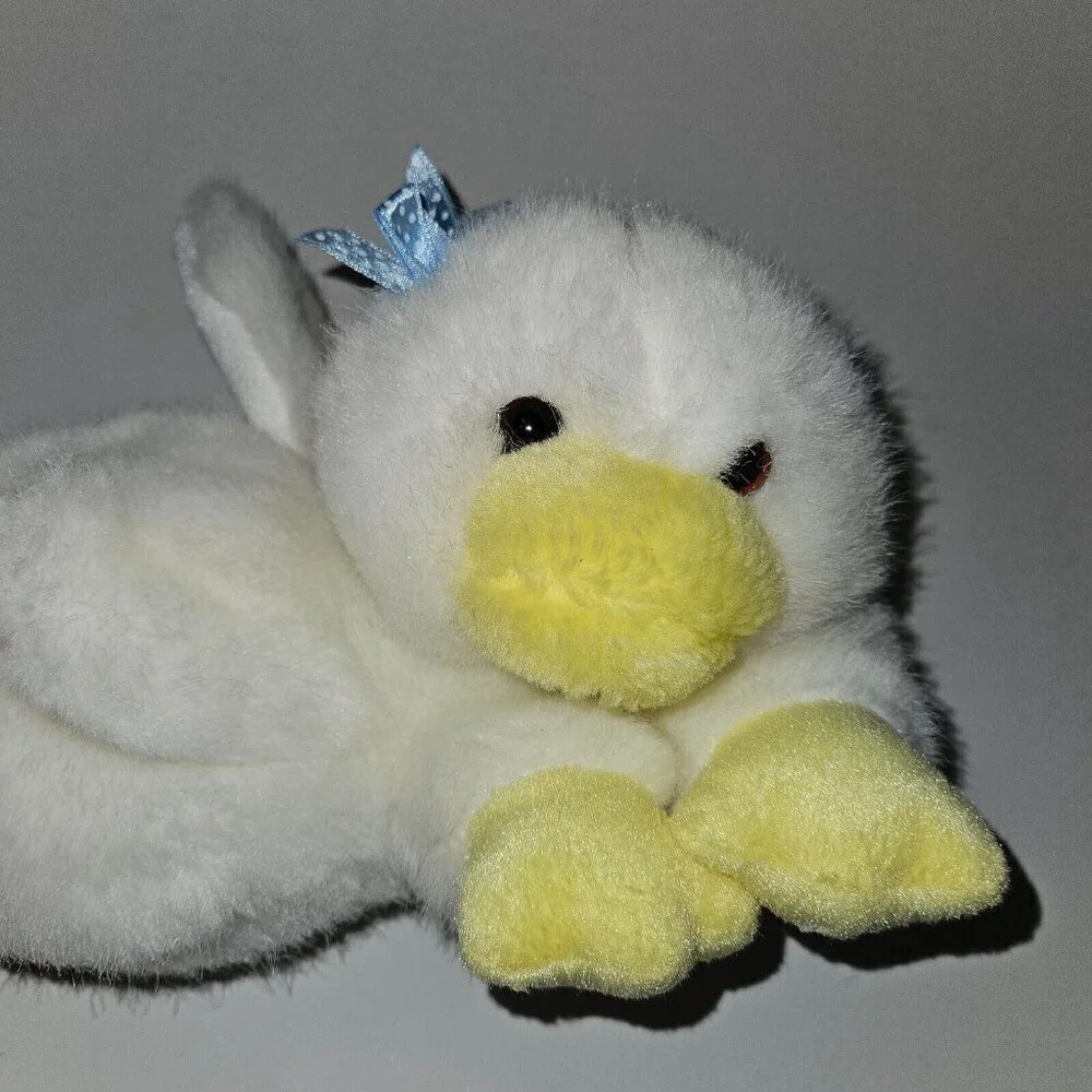 VTG Mom's Lil Litter Duck Chick Plush Lot Mom Baby White Yellow Toy Lot 1992
